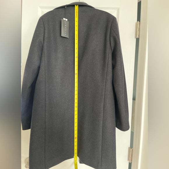 Theory Belvin Melton-Textured Wool-Blend Coat - Dark Charcoal - Small - Picture 5 of 10